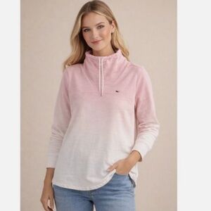 Vineyard Vines Flamingo Pink Dip-Dye Ombre Relaxed Shep Shirt L